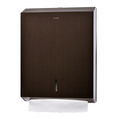 Alpine Industries Bronze Brushed Stainless Steel C-Fold/Multi-Fold Paper Towel Dispenser 480-AB